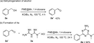 PME@Mn as the Effective Catalyst for the Synthesis of Quinazolinones and Triazine Derivatives Through Acceptorless Dehydrogenation Coupling
