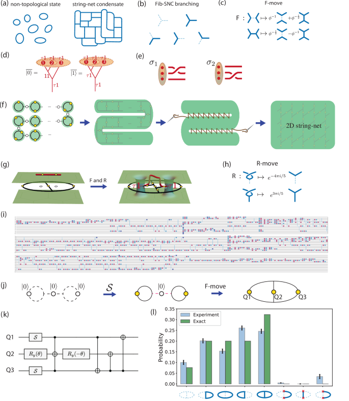 Realizing string-net condensation: Fibonacci anyon braiding for universal gates and sampling chromatic polynomials