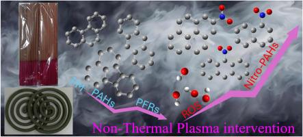 Exploring PFRs, ROS, PAHs, nitro-PAHs, and health risks of the nonthermal plasma intervention size-segregated smoldering incense and mosquito coils aerosols