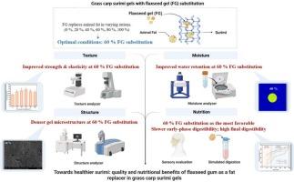 Towards healthier surimi: quality and nutritional benefits of flaxseed gum as a fat replacer in grass carp surimi gels