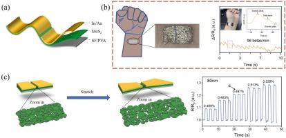 Biocompatible and robust MoS2@silk fibroin/PVA composite films for wearable flexible strain-gauge sensors