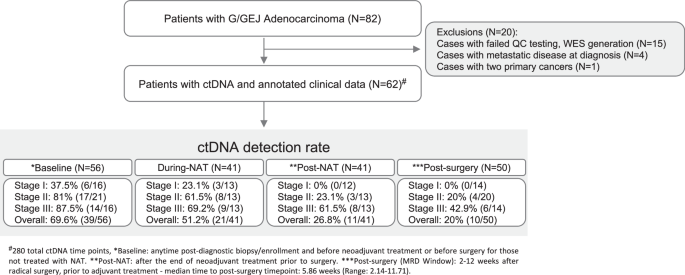Longitudinal circulating tumor DNA analysis during treatment of locally advanced resectable gastric or gastroesophageal junction adenocarcinoma: the PLAGAST prospective biomarker study