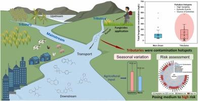 Spatiotemporal variations and risk assessment of fungicides in the Dongjiang River Basin: tributaries as contamination hotspots