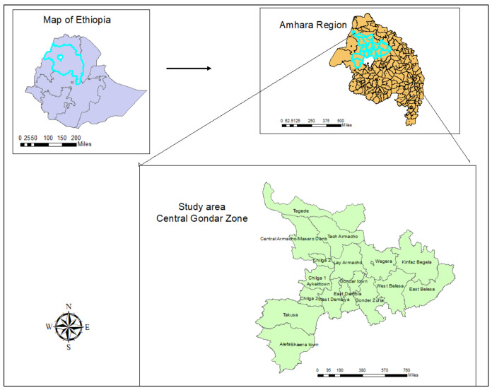 Association of meteorological factors with childhood pneumonia incidence in Central Gondar Zone, Northwest Ethiopia: a time-series study (2013-2022).