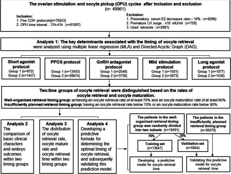 A valuable predictive model for optimizing the timing of oocyte retrieval: a retrospective analysis of oocyte retrieval time in 49,961 oocyte pickup (OPU) cycles.