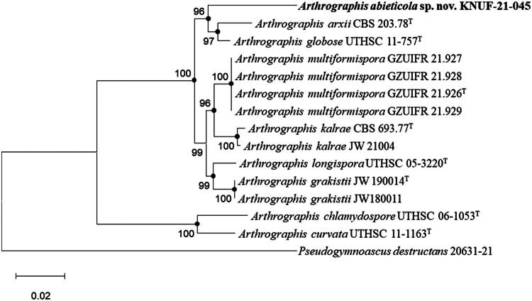 <i>Arthrographis abieticola</i> sp. nov., A Novel Soil-Derived Fungal Species from Korea.