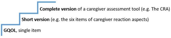 A short form tool for clinical assessment of caregivers' reaction.