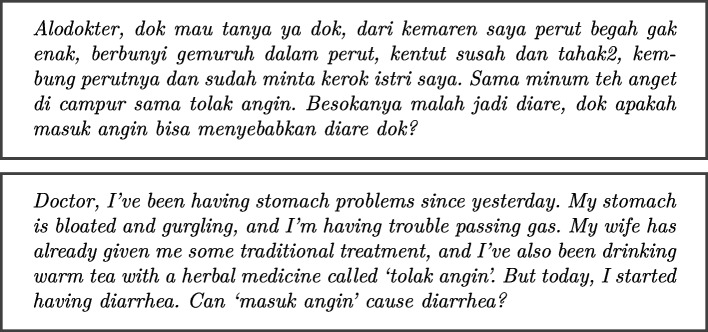 Semantic classification of Indonesian consumer health questions.