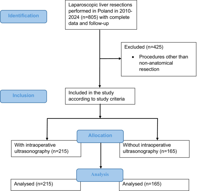 Utility of intraoperative ultrasonography in laparoscopic nonanatomical liver resection - results from National Polish registry of minimally invasive liver surgery.
