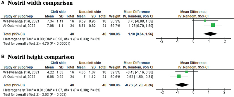 The Effectiveness of Nasal Conformers in Patients with Unilateral Cleft Lip and Palate Following Primary Cheiloplasty: A Systematic Review and Meta-Analysis.
