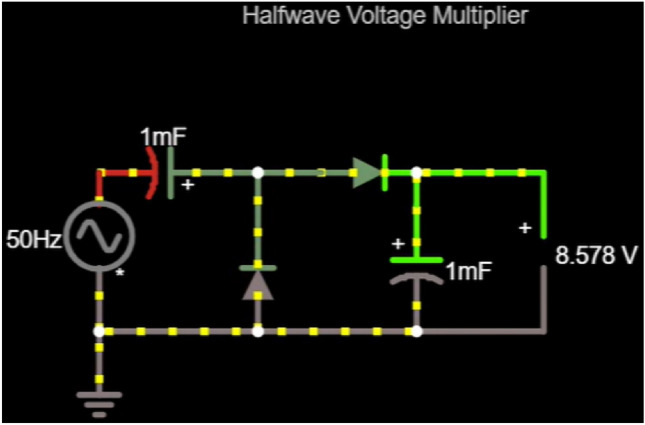 Microfluidic lab-on-chip design for efficient relative humidity sensing using a capacitive transducer.