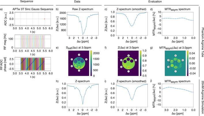 The Pulseq-CEST Library: definition of preparations and simulations, example data, and example evaluations.