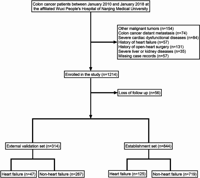 Using machine learning algorithms to predict risk factors of heart failure after complete mesocolic excision in colorectal cancer patients.
