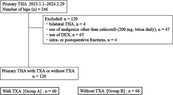 Effects of preoperative systemic administration of tranexamic acid alone on postoperative inflammation and pain in total hip arthroplasty: a retrospective cohort study.
