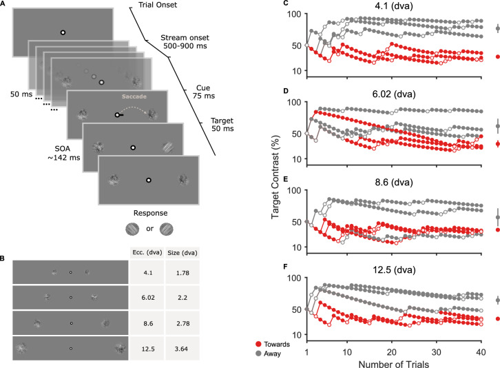 Presaccadic attentional shifts are not modulated by saccade amplitude.