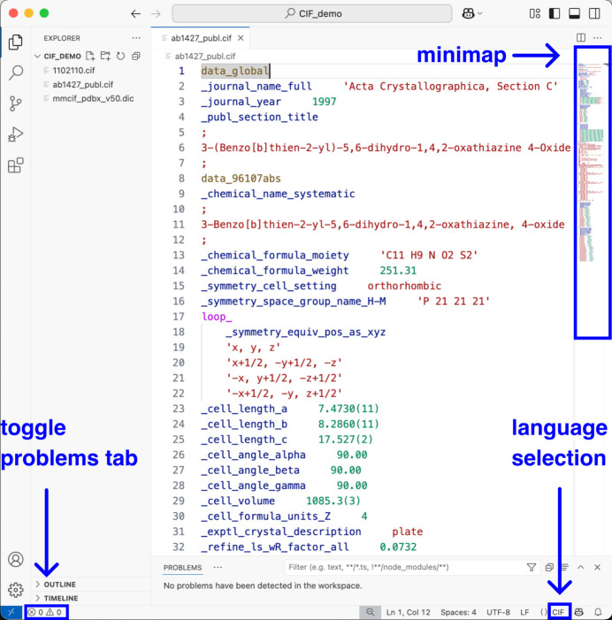 CIF extension for <i>Visual Studio Code</i>.