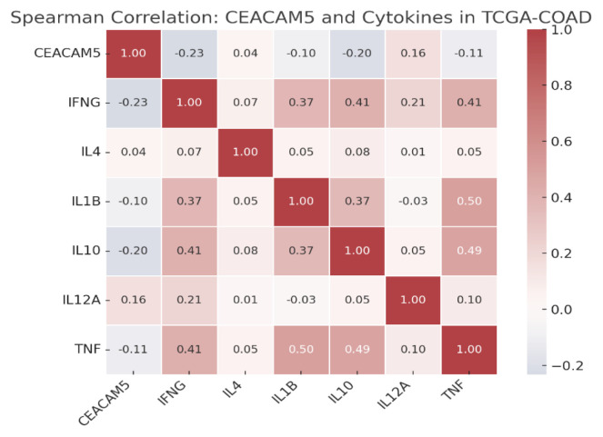 Nanovaccine targeting in colorectal cancer: a multi-dataset analysis of CEA expression, cytokine profiles, and co-expressed genes.