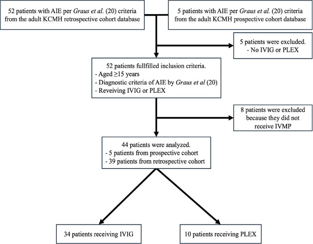 Comparison of intravenous immunoglobulin and plasma exchange in hospital-acquired infections of autoimmune encephalitis in a tertiary care center.