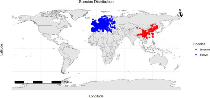 The potential distribution area and dynamic niche variation analysis of an alien invasive plant Senecio vulgaris L.
