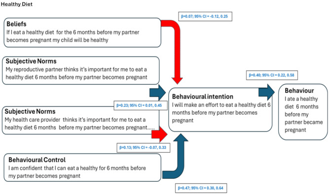 Preconception health beliefs and intentions predict behaviours among expectant male partners: a cross-sectional study.