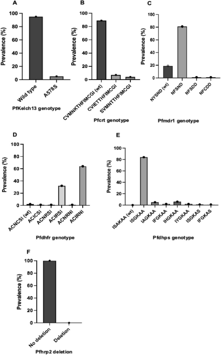 Prevalence of Plasmodium falciparum parasites harbouring chloroquine-resistant but not artemisinin-resistant alleles in Busia County, Western Kenya.