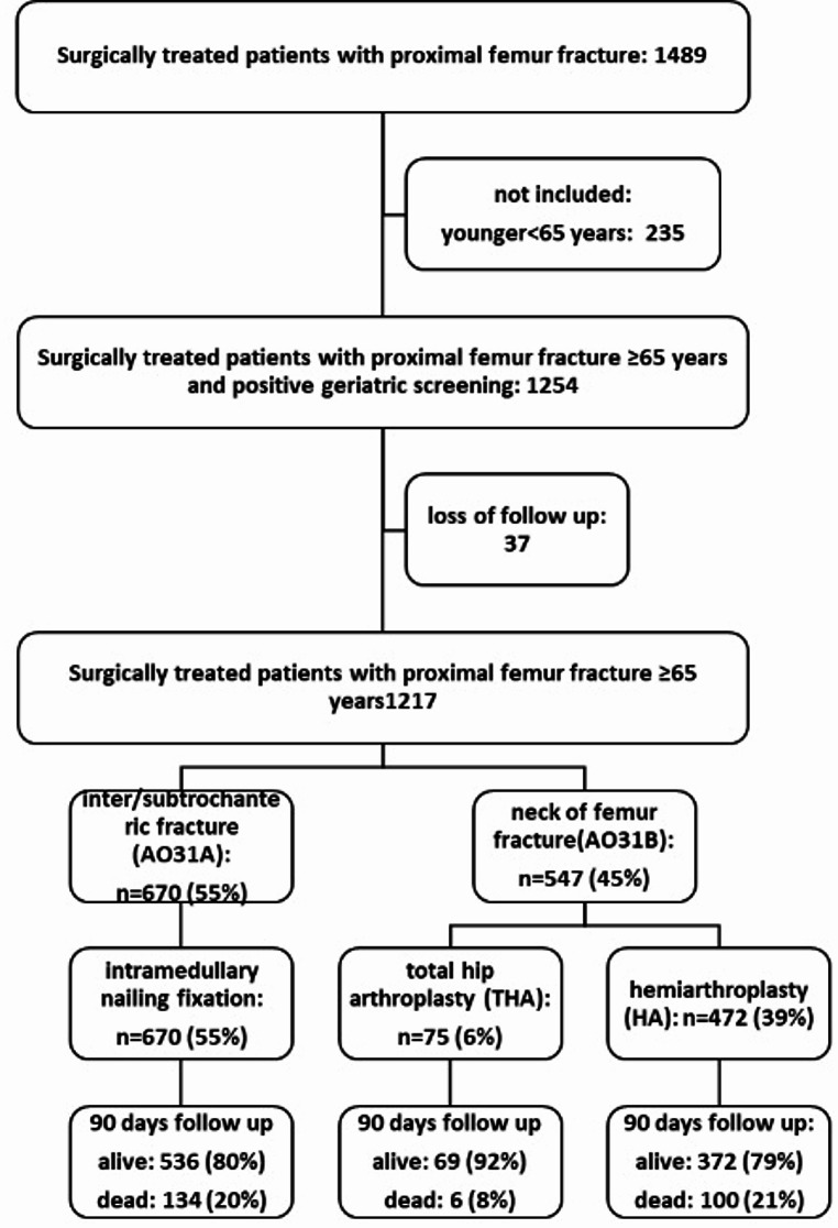 Unveiling the hidden risks: 90-day mortality and complications in older adults with proximal femur fractures.