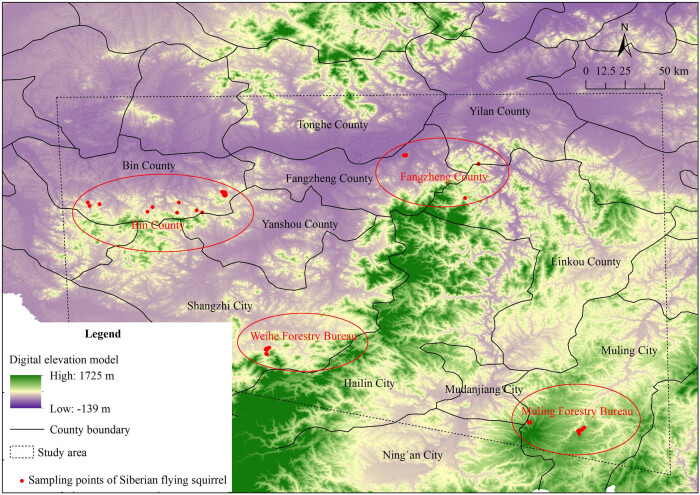 Genetic analysis of the Siberian flying squirrel population in the northern Changbai Mountains, Northeast China: Insights into population status and conservation.
