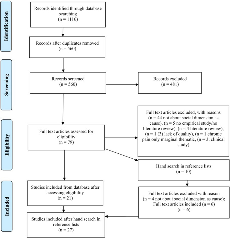 Social dimensions as explanatory approaches for the development of chronic pain: a meta-ethnography of qualitative studies.
