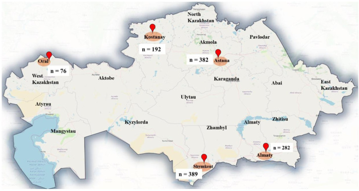 Molecular genetic characterization of <i>Cryptosporidium</i> and <i>Cystoisospora</i> protozoan infections in cats from large cities of Kazakhstan.