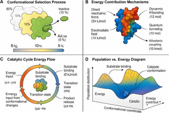 Dynamic energy conversion in protein catalysis: From brownian motion to enzymatic function.