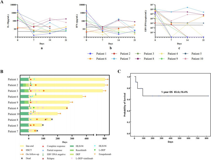 Pilot Study of Anti-PD-1 Antibody Combined with L-DEP Regimens in the Treatment of Relapsed/Refractory EBV-HLH in Children.