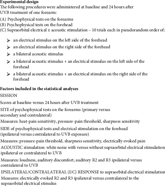 Ultraviolet B Treatment of the Forearm Alters Supraspinal Nociceptive Processing.