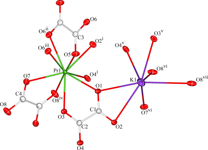 Poly[bis­(μ4-oxalato)potassium(I)praseodymium(III)]