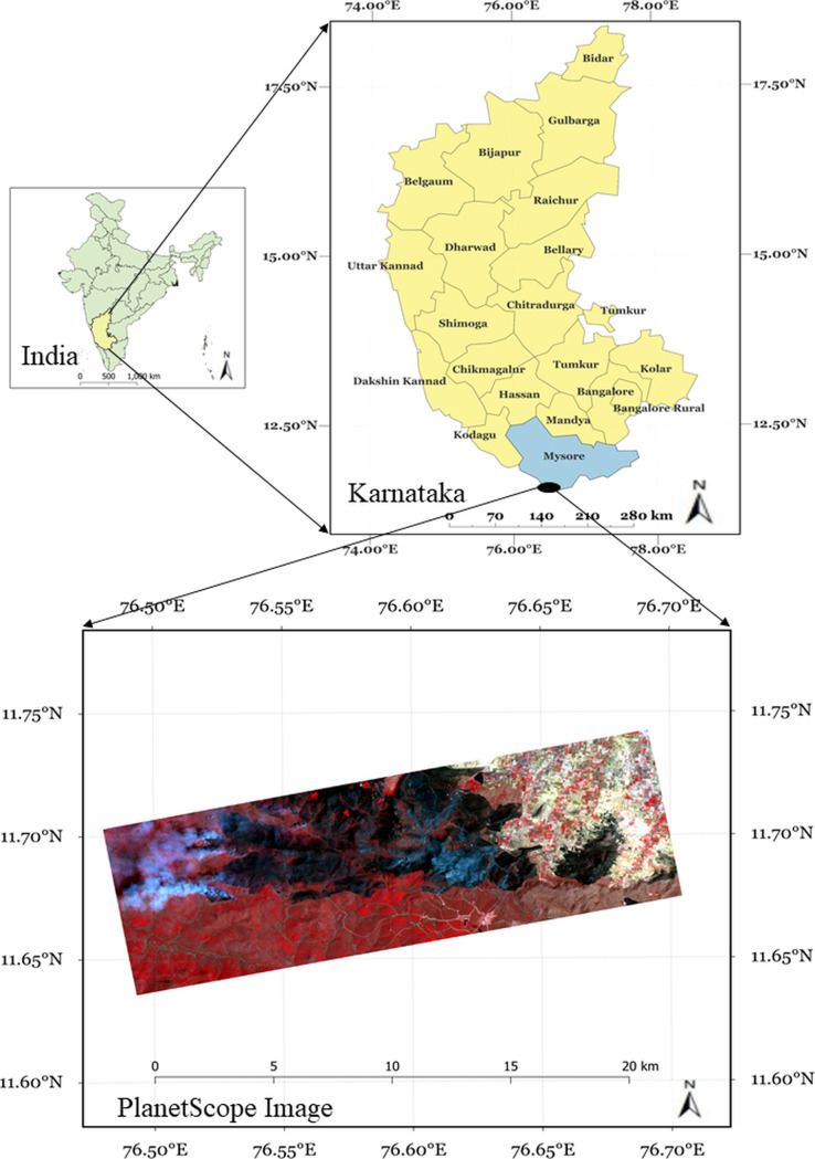Mapping burnt areas using very high-resolution imagery and deep learning algorithms - a case study in Bandipur, India.
