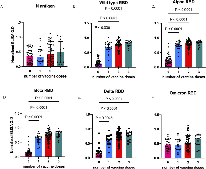 Functional antibody responses to SARS-CoV-2 variants before and after booster vaccination among adults in Ghana.