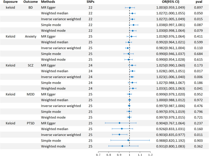 Association between keloid and mental disorders: perspective from genetic evidence.
