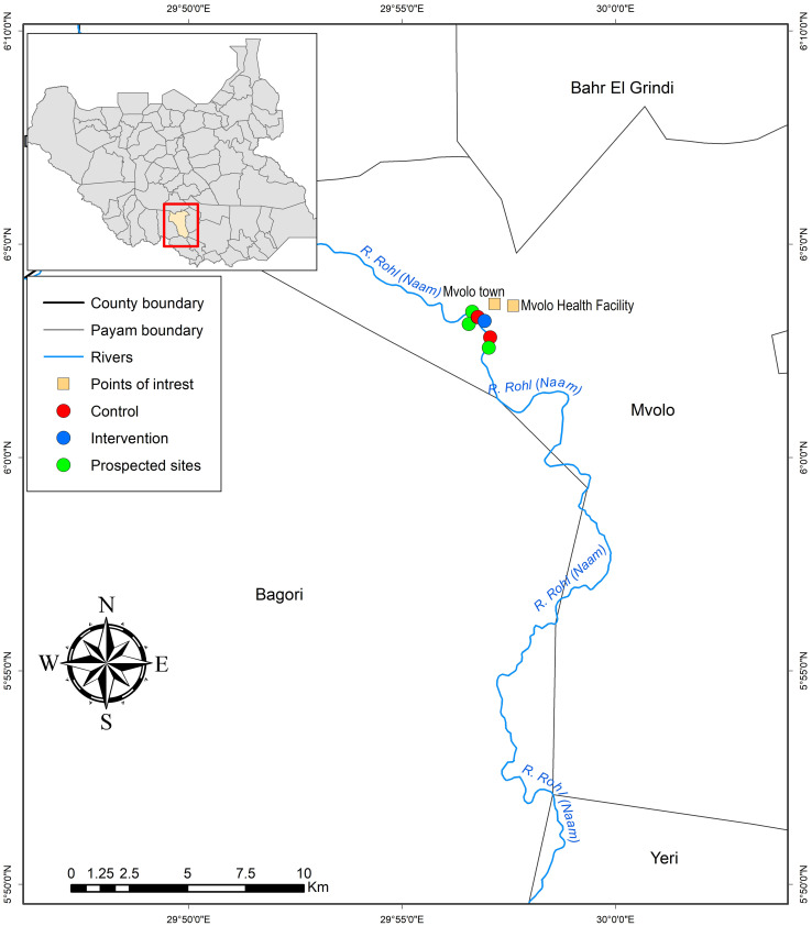 A community-based vector control intervention "Slash and Clear" implemented in two onchocerciasis-endemic foci in South Sudan.