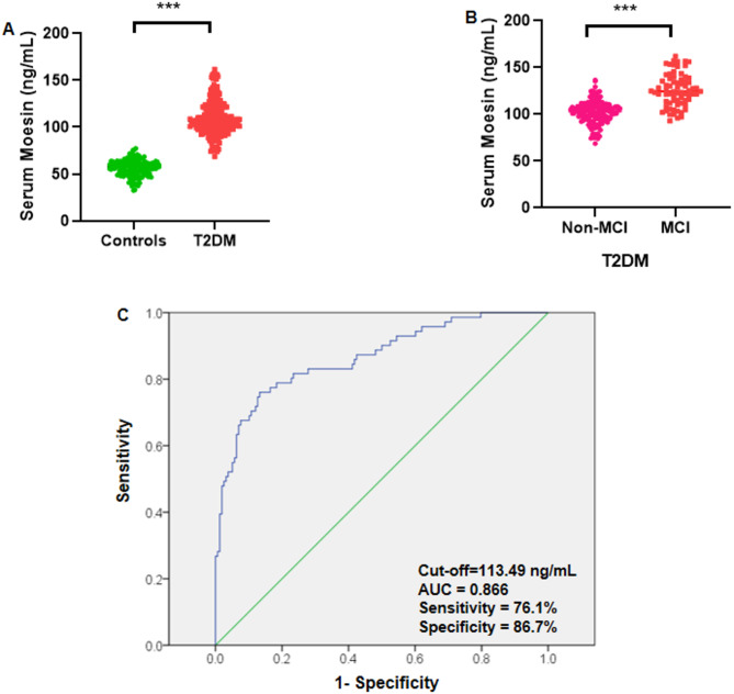 Serum moesin is associated with cognitive impairment and glucose fluctuations in patients with type 2 diabetes.