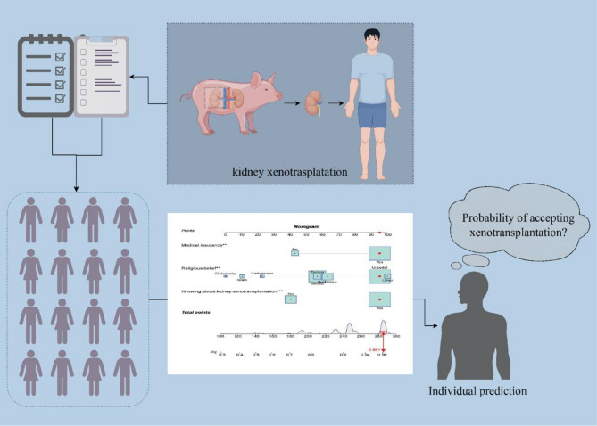 Construction and validation of a predictive model for the acceptance of kidney xenotransplantation among patients awaiting kidney transplantation: a cross-sectional study from China.