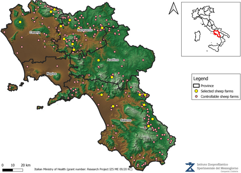 Surveillance of anthelmintic treatments on ruminant farms to detect resistance in a low-prevalence area.