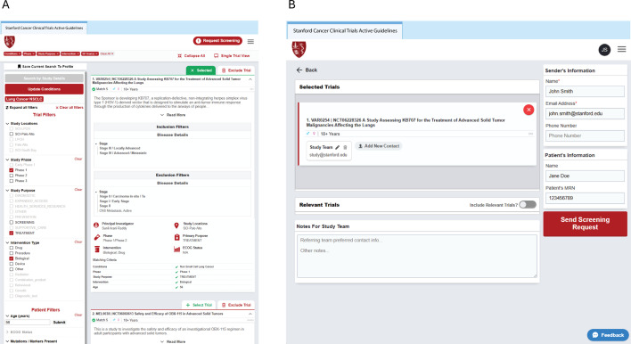 Development and implementation of cancer clinical trial patient screening using an electronic medical record-integrated trial matching system.
