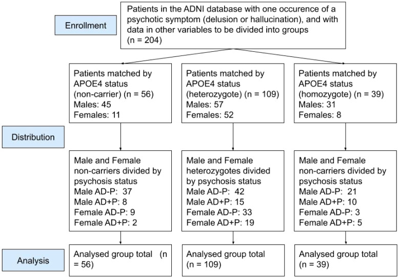 Determining the Role of Sex and APOE4 status on Psychosis in Alzheimer's Disease.