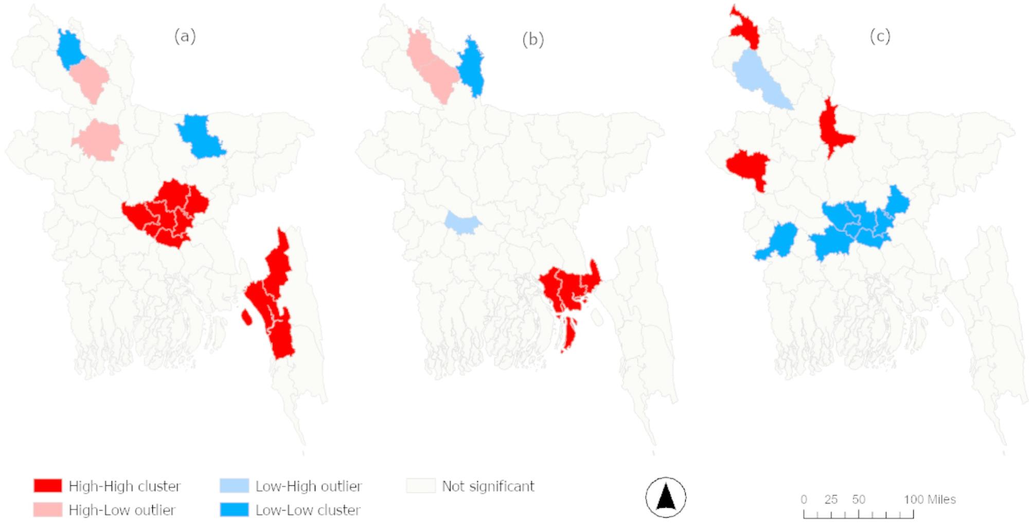 Socioeconomic inequalities and its spatial pattern in sanitary napkin use in Bangladesh: evidence from the 2019 multiple indicator cluster survey.