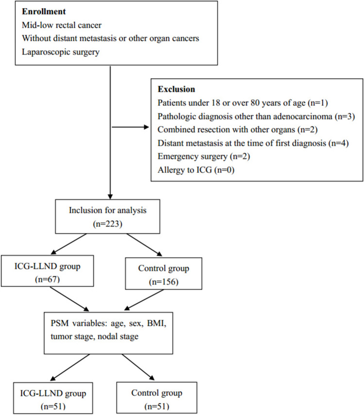 Fluorescence lymph node mapping using ICG improves lateral lymph node dissection for mid-low rectal cancer: a propensity score-matched cohort.