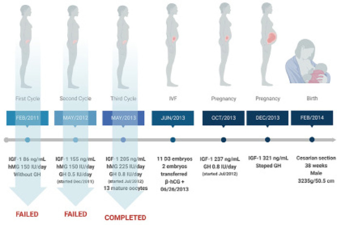 Growth hormone and gonadotropin association: A case report of full-term pregnancy in a patient with panhypopituitarism.