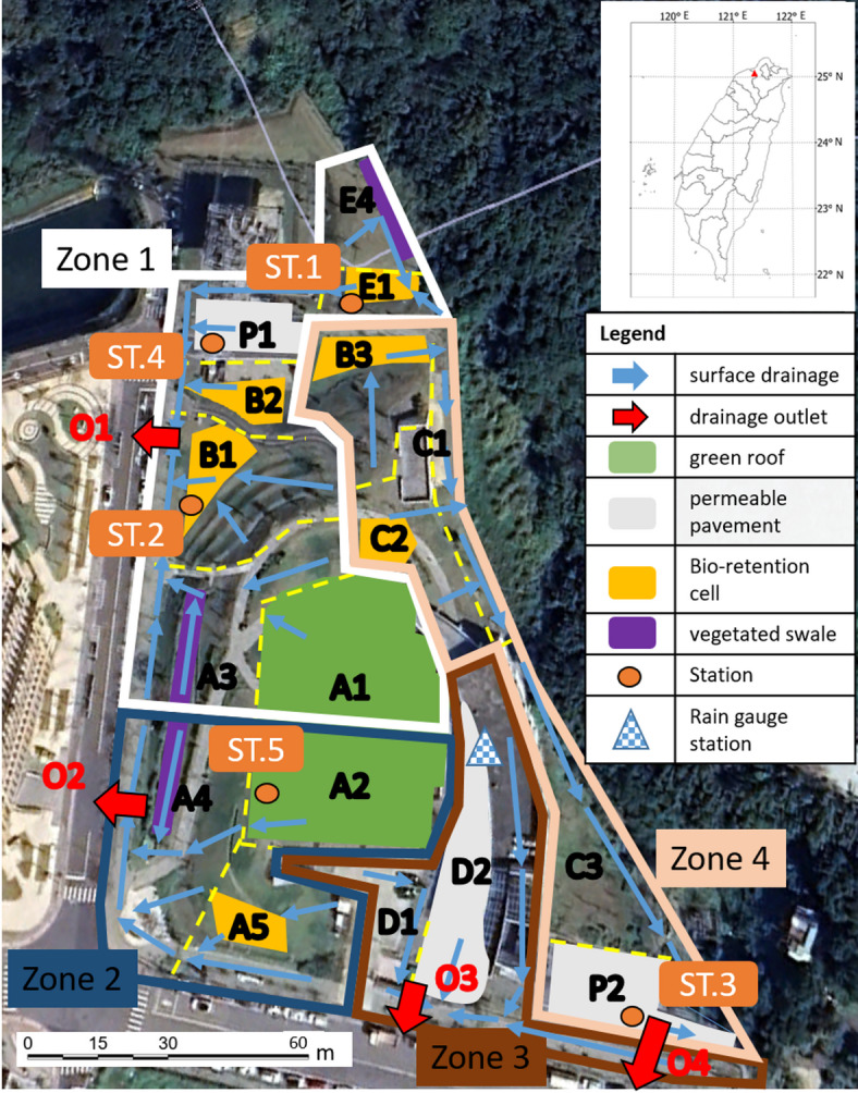 Hydrologic performance assessment of low impact development facilities based on monitoring data and SWMM modeling in an urban catchment in Taiwan.