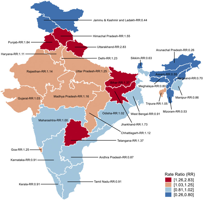 Trends in suicide among adolescents aged 14-17 years in India: 2014-2019.