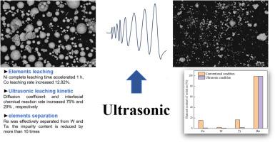 Improved elemental recovery from waste superalloy CMSX-4 by ultrasonic strengthening assisted two-step acid leaching