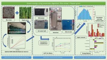 Harnessing biomethane through thermally enhanced co-digestion of Rice straw and Napier grass