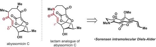 Bioinspired synthesis of a lactam analogue of abyssomicin C